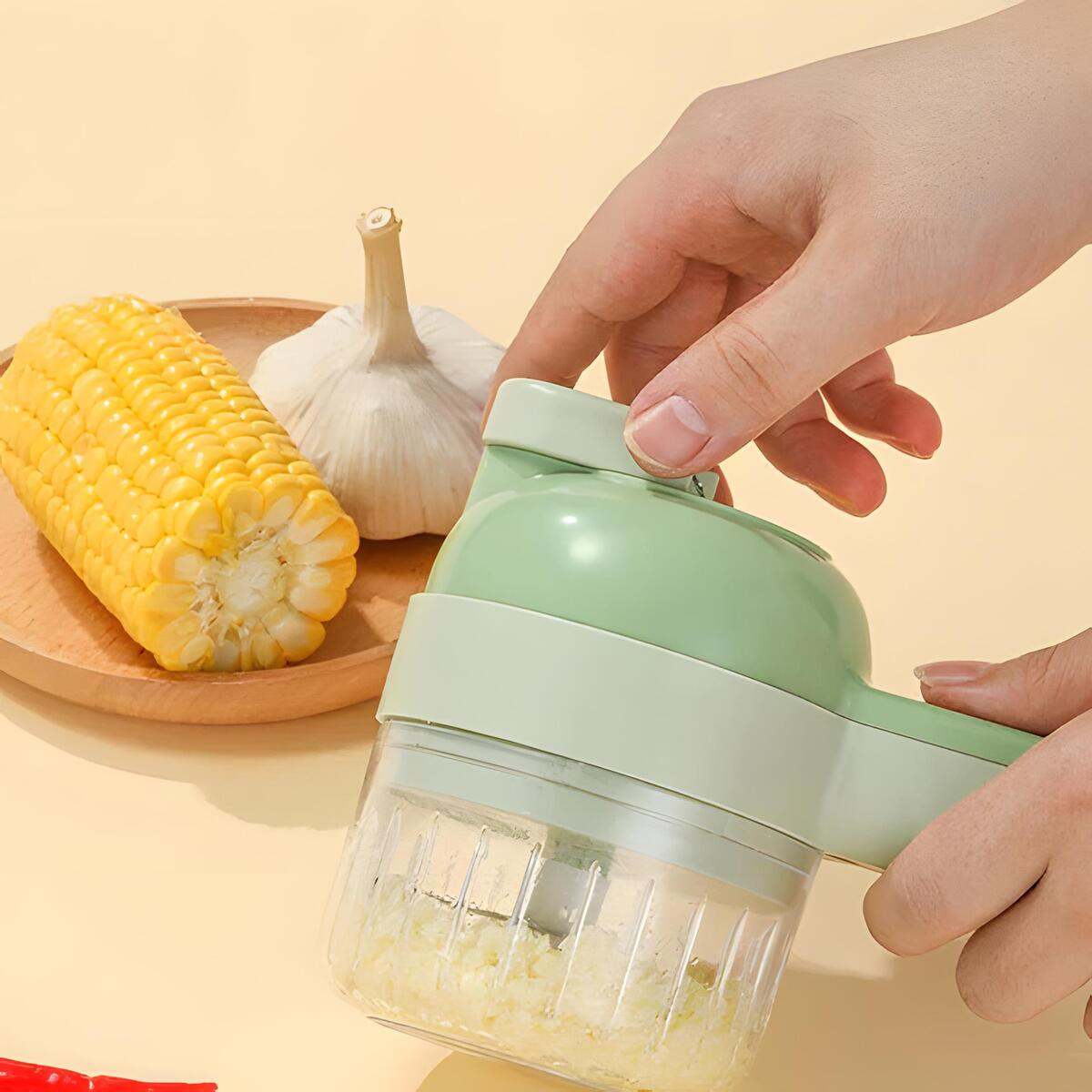Upgraded Electric Food Chopper- 4 In 1 Portable Electric Vegetable